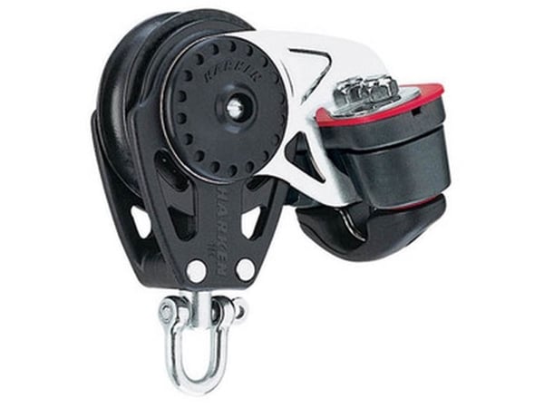 Harken Carbo Blokk 75 mm enkel, svirvel, Cam-Matic