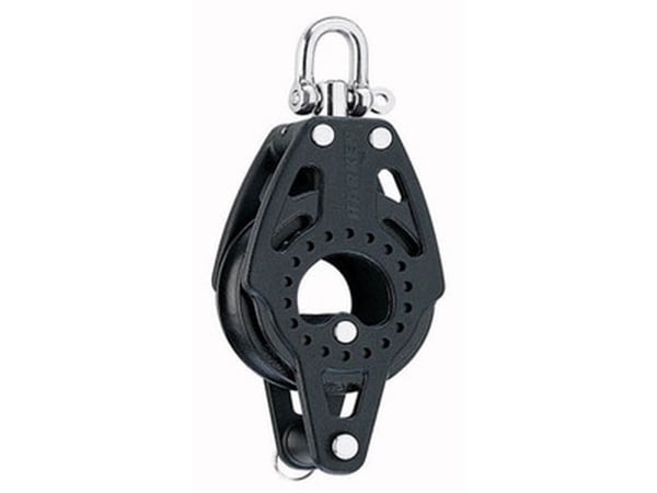 Harken Carbo-blokk 75 mm enkelt, svirvel, hunsvot