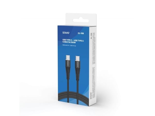 Kabel USB Type C - USB Type C 5A 1m, CL-159
