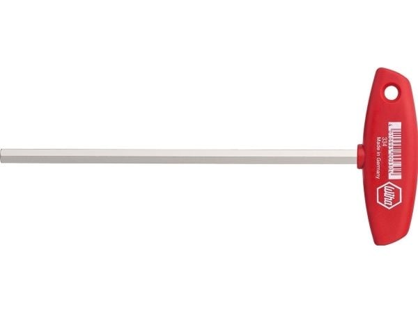 Wiha 00926, L-formet hexnøkkel, Metrisk, 1 stykker, T-håndtak uten kort arm, Plast, Kromvanadiumstål