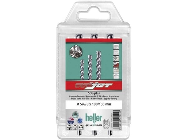 Heller TriJet 26812 7 hardmetall hammebor-sats 5 mm, 6 mm, 8 mm SDS-Plus 1 sett