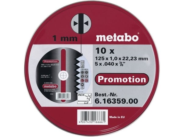 Metabo SP - Skjæreplate - for rustfritt stål, stål - 10 deler - 125 mm - rett