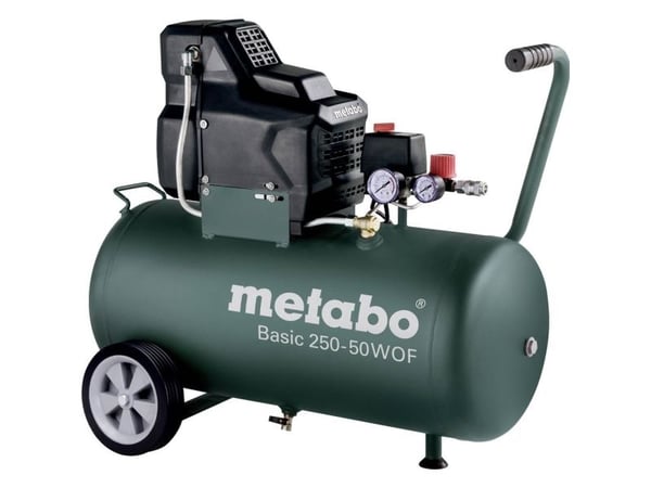 Metabo Basic 250-50 W OF - Luftkompressor - 1.5 kW - 2 hk - oljefri - 120 l/min - 50 liter