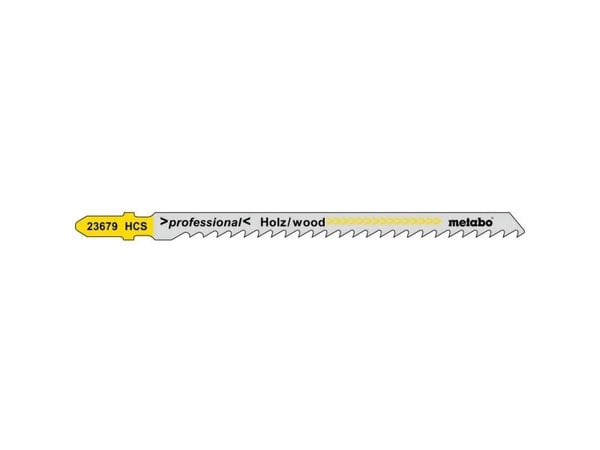 Metabo 623679000, Stiksagblad, Sponplater, Trefiberplater, Hardtre, Mykt tre, Kryssfiner med trekjerne, High Carbon Steel (HCS), Svart, Gul, 10,4 c...