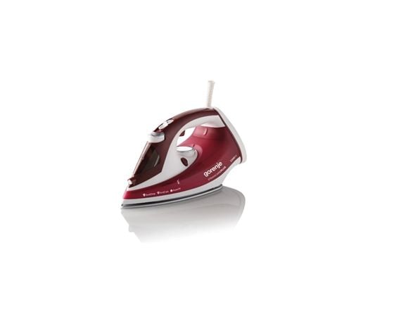 Gorenje SIH2200RBC, Dampstrykejern, Keramisk strykesåle, 2,5 m, 90 g/min, Rød, 30 g/min