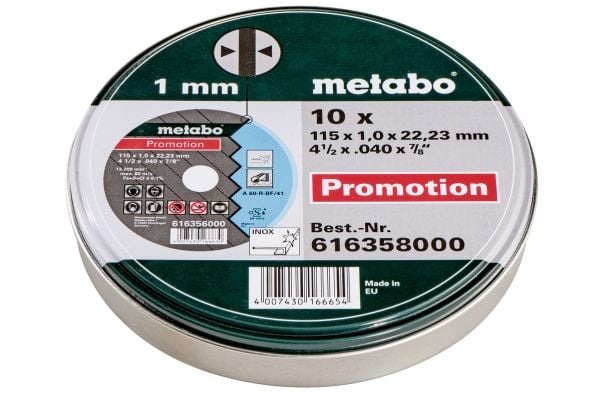 Metabo SP - Skjæreplate - for rustfritt stål, stål - 10 deler - 115 mm - grovkorn: A60