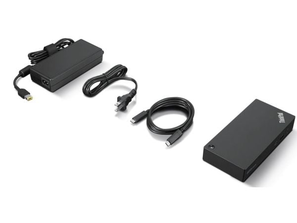 Lenovo ThinkPad Universal USB-C Smart Dock, Ledningsført, USB 3.2 Gen 1 (3.1 Gen 1) Type-A + Type-C, 96 W, 10,100,1000 Mbit/s, Sort, FCC/ICES; CE; ...
