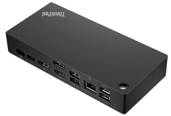 Lenovo ThinkPad Universal USB-C Smart Dock, Ledningsført, USB 3.2 Gen 1 (3.1 Gen 1) Type-A + Type-C, 96 W, 10,100,1000 Mbit/s, Sort, FCC/ICES; CE; ...
