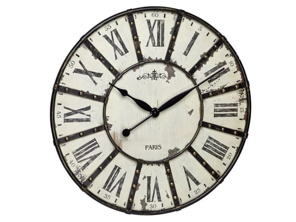 TFA-Dostmann Vintage, Vegg, Quartz clock, Rund, Hvit, Metall, Medium-densitet fibrebord (MDF)