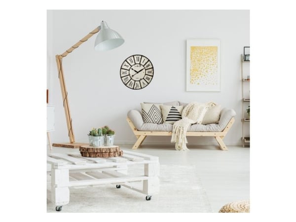 TFA-Dostmann Vintage, Seinä, Quartz clock, Pyöreä, Valkoinen, Metalli, Puolikova kuitulevy (MDF)