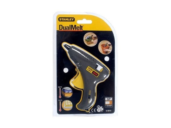 Stanley DualMelt, Limpistol, Svart, Gul, 7 mm, 15 W, 30 mm, 120 mm