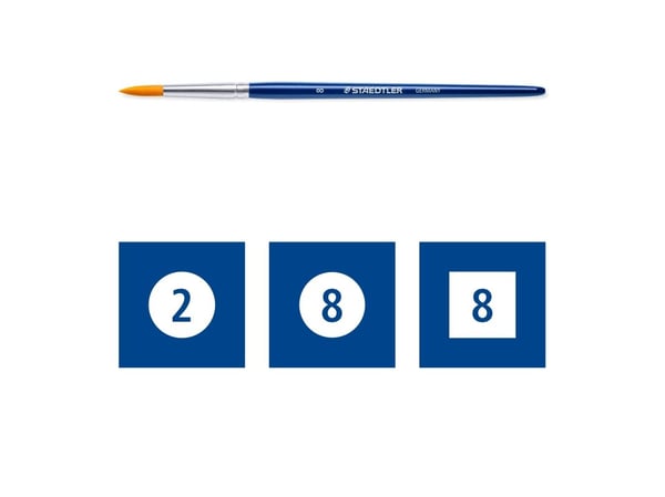 Staedtler 989-SBK3-3, Børstesett, Filbert-pensel, Syntetisk