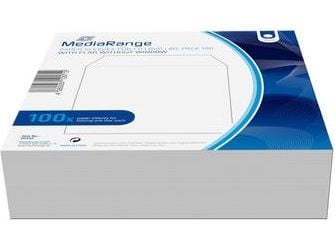 MediaRange - CD/DVD-muffe - kapasitet: 1 CD/DVD - hvit (en pakke 100)