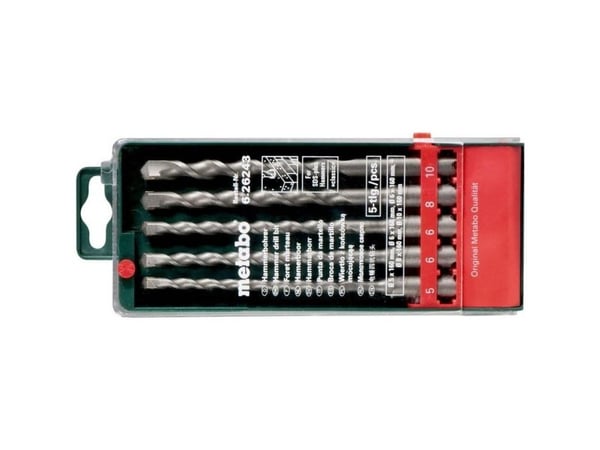 Metabo 626243000 Set med betongspiralborrar 5 st 5 mm, 6 mm, 8 mm, 10 mm Total längd 160 mm 5 st