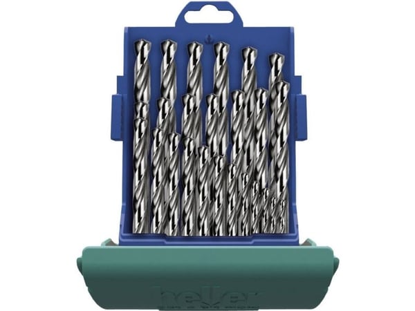 Heller 21961 spirals bor til metall-sett 7 HSS, 19 deler: 1 - 8,5 mm
