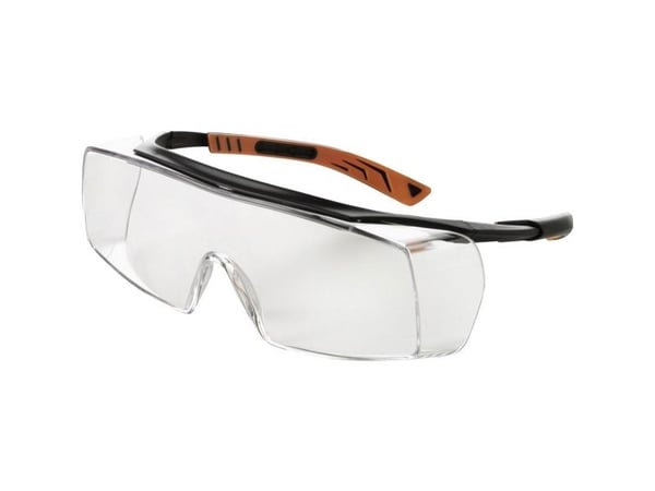 Univet 5X7 5X7-01-00 Overbrille Anti-beslagsbeskyttelse, inkl. UV-beskyttelse Sort, oranssi DIN EN 166