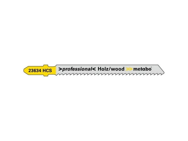 Metabo 623634000, Sabelsagblad, Hardwood, Plastic, Softwood, High Carbon Steel (HCS), Svart, Grå, Gul, 7,4 cm, 5 stk