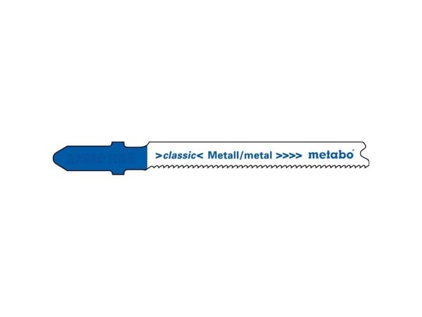 Metabo 623926000, Stiksagblad, Ikke-jernholdig metall, Tinn (tynn), High Carbon Steel (HCS), Blå, Grå, 6,6 cm, 1,1 mm