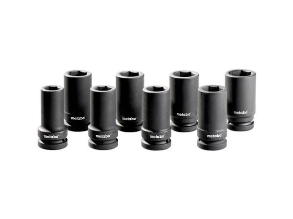 Metabo 628835000, Pipenøkkelsett, 8 stykker, Sort, 38,33,24,27,30,32,34,36 mm