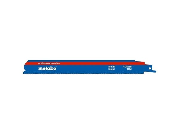 Metabo 628258000, Sabelsagblad, Rør, Profil, Bimetall, Blå, Hvit, 22,5 cm, 1,4 mm