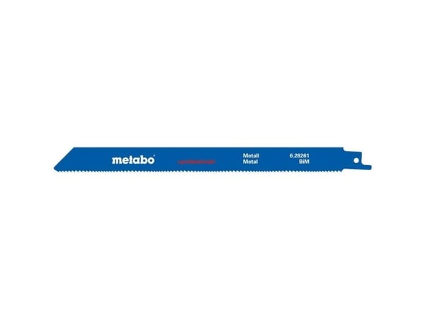 Metabo 628261000, Sabelsagblad, Rør, Profil, Blad metall (tykk), Blad metall (tynn), Bimetall, Blå, Hvit, 22,5 cm, 1,8 mm