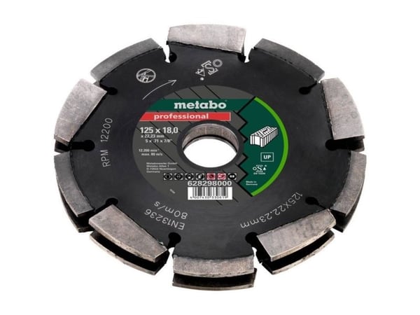 Metabo 628298000, 12,5 cm, 2,22 cm, 12200 RPM, 2 cm, Metabo, 1 stykker