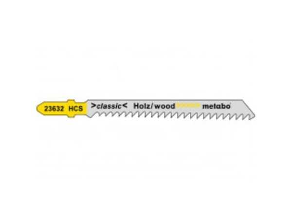 Metabo 623712000, Sabelsagblad, Sponplate, Løvtre, Kryssfiner, Mykt tre, High Carbon Steel (HCS), Svart, Hvit, Gult, 7,4 cm, 100 stykker