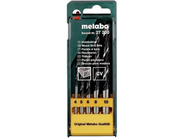 Metabo 627200000 Puukierreporanteräsarja 5 kpl 4 mm, 5 mm, 6 mm, 8 mm, 10 mm 1 kpl