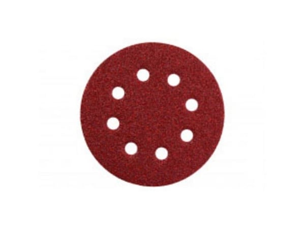 Metabo 631597000, Sand-papir, Metall, Polyester, Rustfritt stål, Stål, Tre, Rød, Rund, 12,5 cm, 12,5 cm