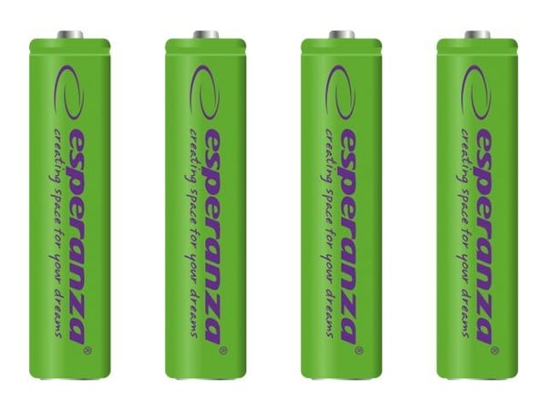 Esperanza - Akku 4 x AAA - NiMH - 1000 mAh - vihreä