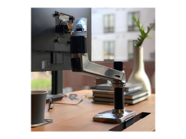 Ergotron LX - Monteringssett (leddarm, skrivebordsklemmemontering, utvidelsesadapter, maljemonteringsfot, 7"-stang) - for LCD-skjerm - polert alumi...