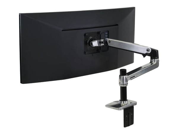 Ergotron LX - Monteringssett (leddarm, skrivebordsklemmemontering, utvidelsesadapter, maljemonteringsfot, 7"-stang) - for LCD-skjerm - polert alumi...