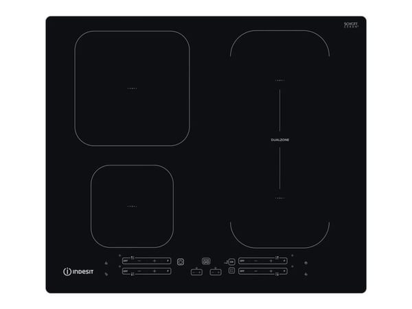 Indesit IB 65B60 NE - Induktionshäll - 4 kokplattor - Fördjupning - bredd: 56 cm - djup: 48 cm - svart