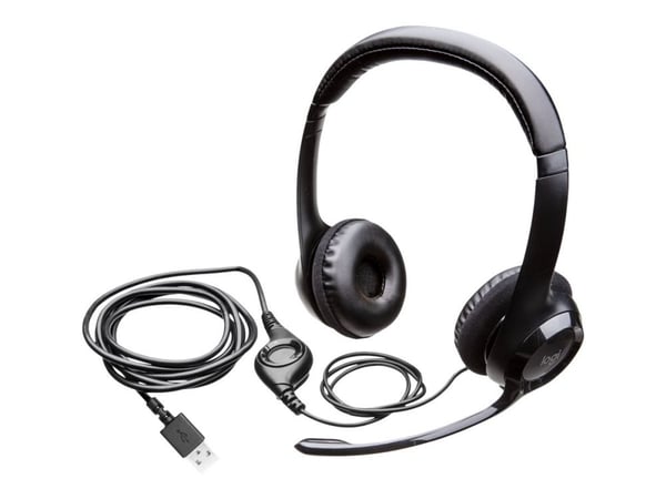 Logitech USB Headset H390 - Headset - på øret - kabling - USB - Rose