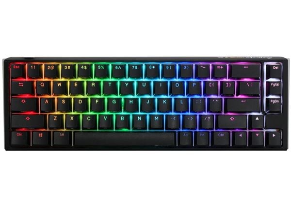 Ducky One 3 SF - Tastatur - bakgrunnsbelyst - USB-C - QWERTY - USA - tastsvitsj: Cherry MX Silver-svitsjer - klassisk svart