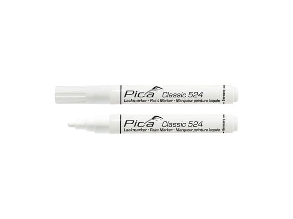 Pica mærkepen hvid - Classic Industry paint marker m/rund spids 2-4 mm
