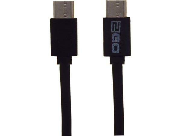 2GO USB-ladekabel - svart - 100 cm 2x USB Type-C 3.1