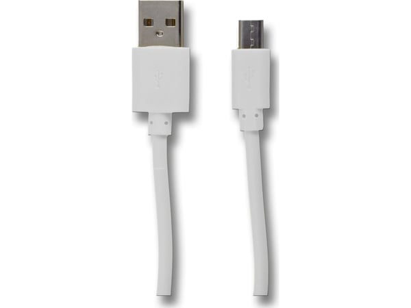 2GO 795202, 1 m, USB B, Micro-USB B, Valkoinen