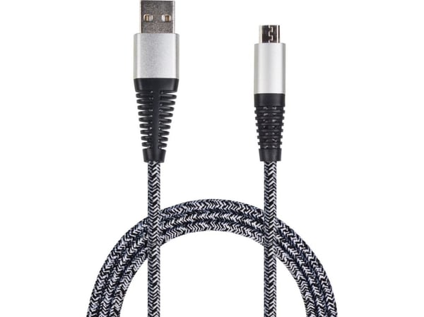 Kaapeli USB 2GO 2GO USB-latauskaapeli - hopea - 100cm Micro-USB:lle