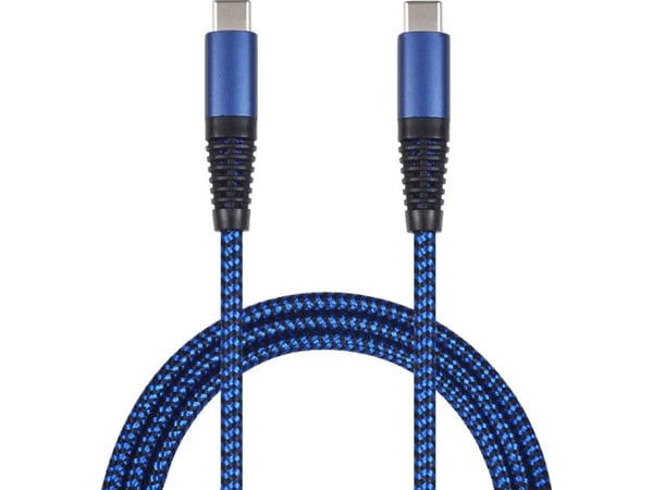 2GO 797194, 1 m, USB C, USB C, USB 3.2 Gen 1 (3.1 Gen 1), Sininen