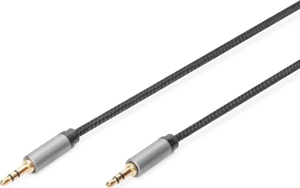 DIGITUS - Lydkabel - mini-phone stereo 3.5 mm hann til mini-phone stereo 3.5 mm hann - 1.8 m - dobbeltisolert - svart