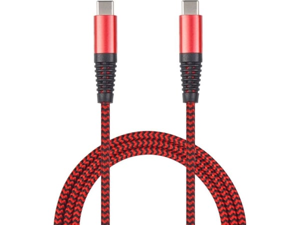 2GO 797195, 1 m, USB C, USB C, USB 3.2 Gen 1 (3.1 Gen 1), Rød