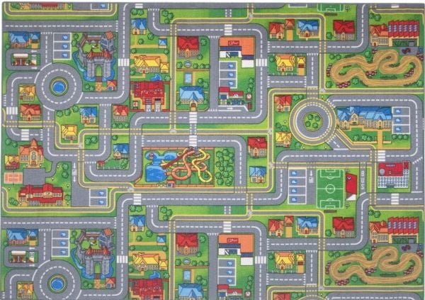 Bil Legetæppe Playcity 95 x 200 cm