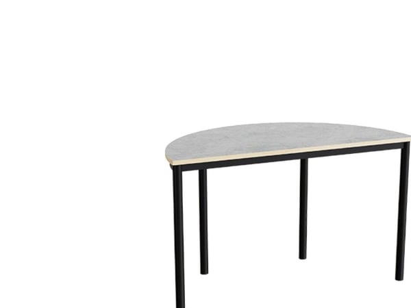 Bord Combi 209, 1200x600 mm højde 720 mm med lys grå linoleum, sort stel