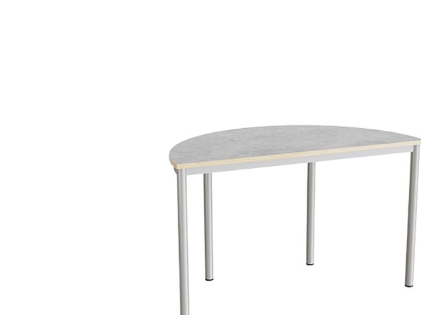 Bord Combi 209, 1200x600 mm højde 720 mm med lys grå linoleum, alu stel