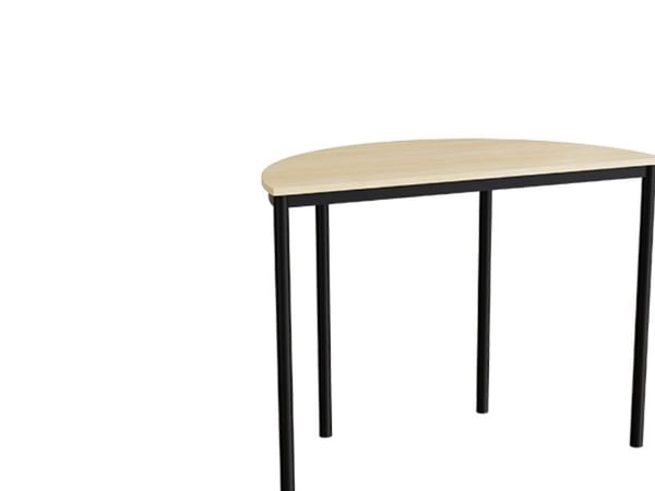 Bord Combi 209, 1200x600 mm højde 900 mm med lydabsorberende birk laminat, sort stel