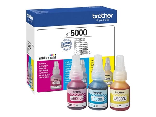 Brother BT5000CL Value Pack - 3-pack - 48.8 ml - cyan, magenta, gul - original - blekkrefill - for Brother DCP-T220, T420, T425, T426, T520, T525, ...