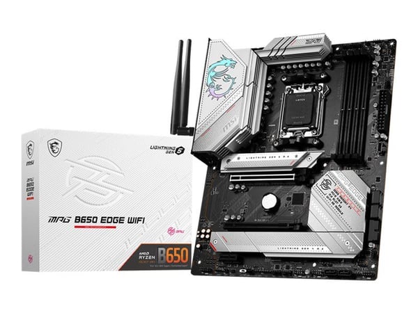 MSI MPG B650 EDGE WIFI - Moderkort - ATX - Socket AM5 - AMD B650 Chipuppsättning - USB 3.2 Gen 1, USB 3.2 Gen 2, USB-C 3.2 Gen2, USB-C 3.2 Gen 2x2 ...