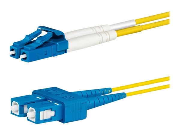 Lanview - Koblingskabel - LC/UPC-enkeltmodus (hann) til SC/UPC-enkeltmodus (hann) - 3 m - 2 mm - fiberoptisk - dupleks - 9 / 125 micron - OS2 - hal...