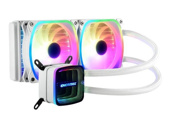 Enermax Aquafusion ADV series ELC-AQFA240-SQA-W - Væskekjølesystem for prosessor - 240mm cpu liquid cooler - (for: LGA1366, AM3+, LGA2011, FM1, FM2...